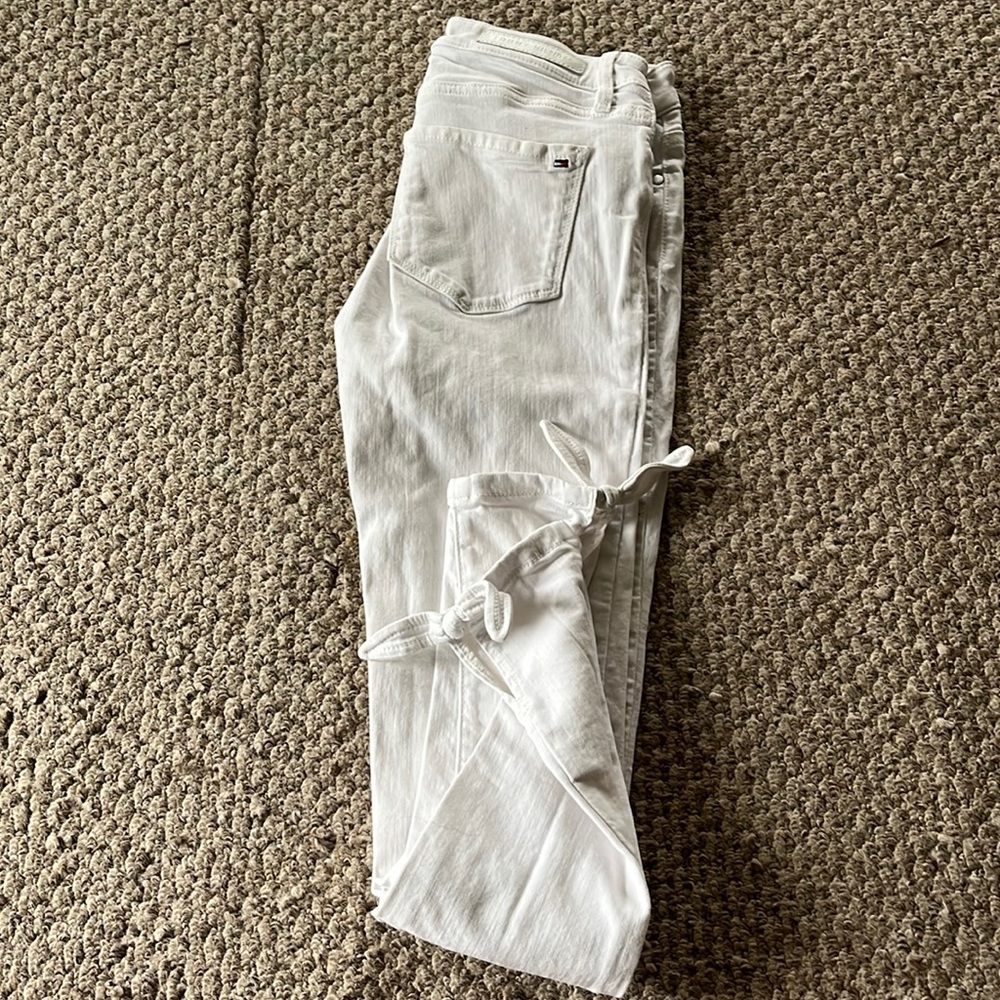 Tommy Hilfiger white jeans with ankle detail